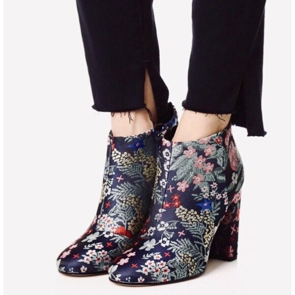 Sam Edelman Size Cambell Floral Brocade Jacquard Embroidered